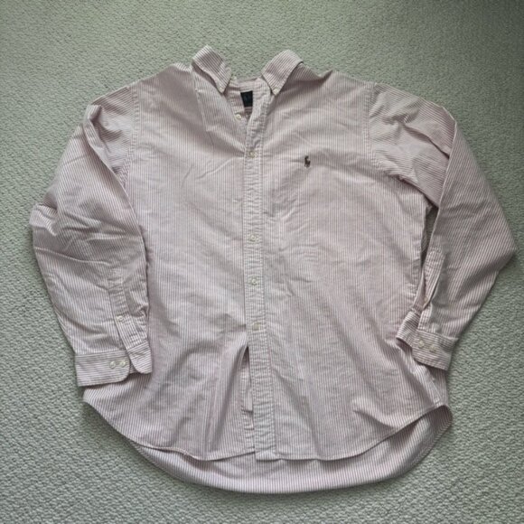 Ralph Lauren Pink and White Casual Button Down Shirt - Picture 1 of 5